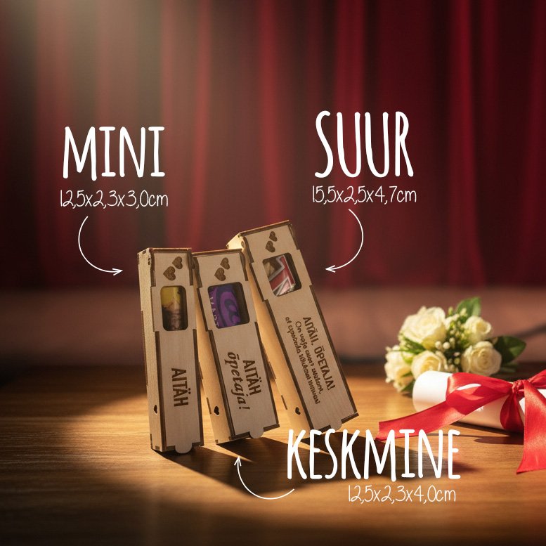 Šokolaadi kinkekarp AITÄH